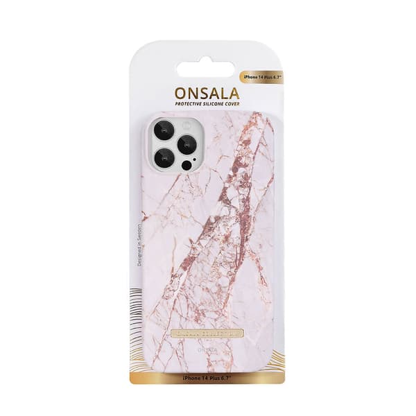 ONSALA COLLECTION Backcover Soft iPhone 14 Plus 6,7" White Rhino Marble