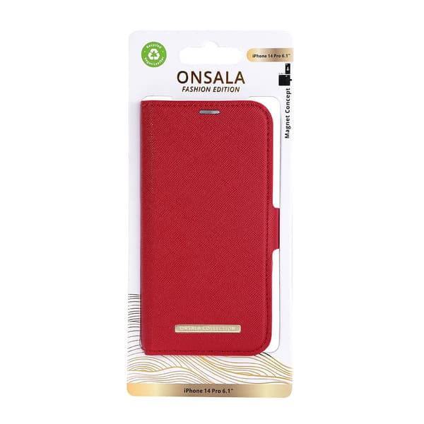 ONSALA Mobildeksel ECO iPhone 14 Pro Midnight Red