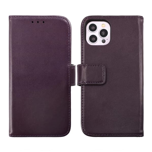 iPhone 14 Pro Plånboksfodral Läder Rvelon - Lila