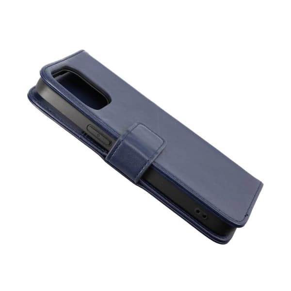 iPhone 14 Pro Plånboksfodral Läder Rvelon - Blå