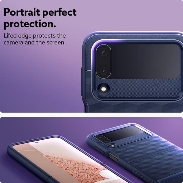 Caseology Samsung Galaxy Z Flip 4 Kuori Parallax Midnight Blue