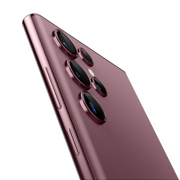 Spigen Samsung Galaxy S22 Ultra Kamerabeskytter GLAS.tR EZ Fit Optik Pro 2-pak Burgundy