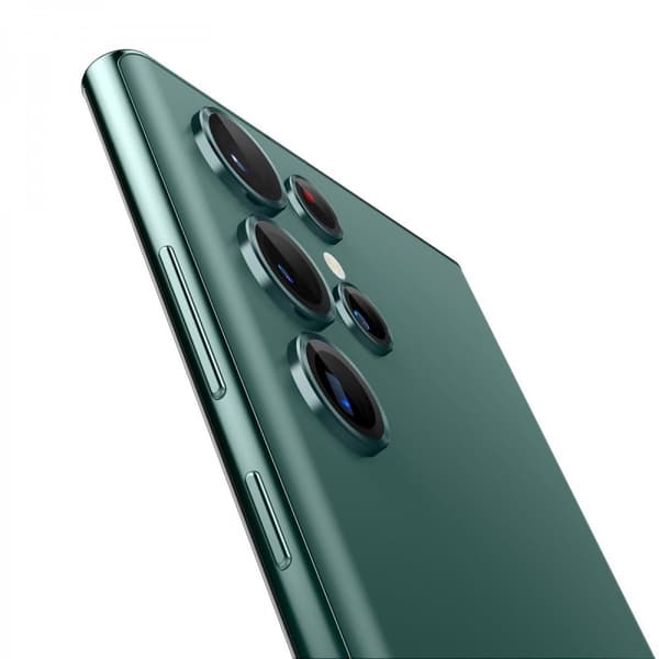 Spigen Samsung Galaxy S22 Ultra Kamerabeskytter GLAS.tR EZ Fit Optik Pro 2-pak Grøn