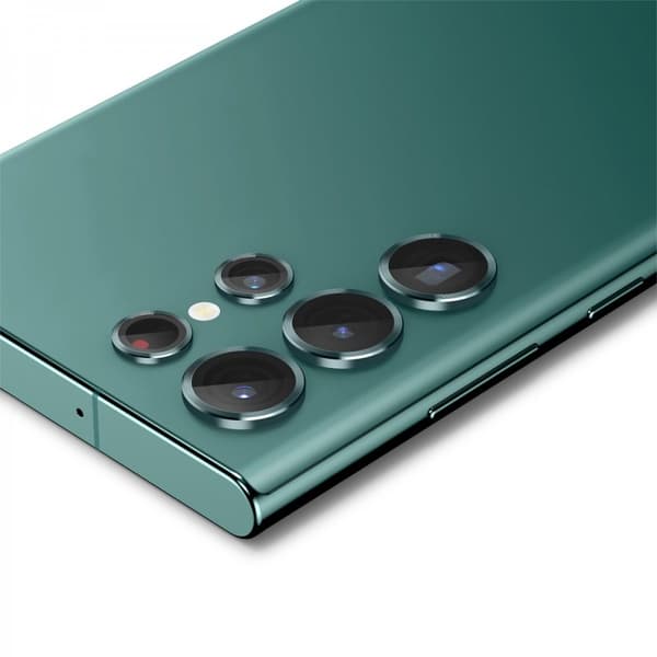 Spigen Samsung Galaxy S22 Ultra Kamerabeskytter GLAS.tR EZ Fit Optik Pro 2-pak Grøn