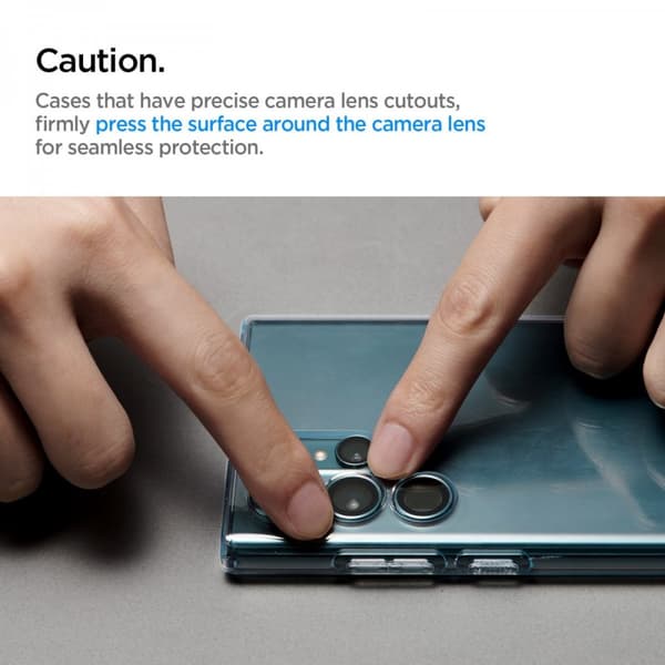 Spigen Samsung Galaxy S22 Ultra Kamerabeskytter GLAS.tR EZ Fit Optik Pro 2-pak Grøn