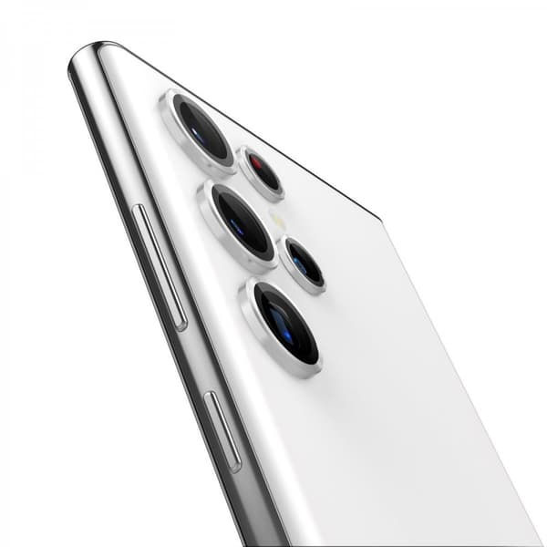 Spigen Samsung Galaxy S22 Ultra Kameran suoja GLAS.tR EZ Fit Optik Pro 2-pakkaus Phantom White