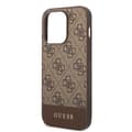 Pikkukuva 6 / 7: Guess iPhone 14 Pro Kuori Bottom Stripe Metal Logo Ruskea