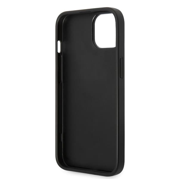 Guess iPhone 14 Plus Kuori Bottom Stripe Metal Logo Harmaa