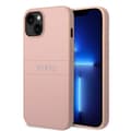 Miniatyrbillede 1 af 7: Guess iPhone 14 Plus Cover Saffiano Metal Logo Stripes Lyserød