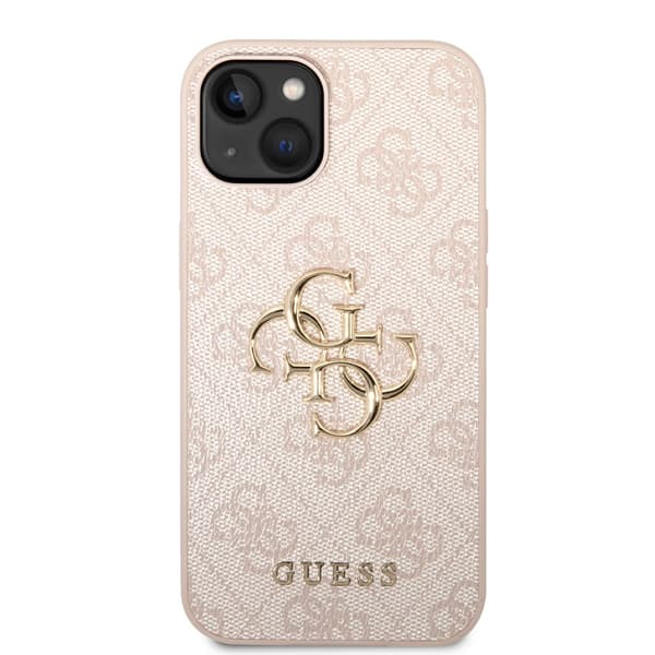 Guess iPhone 14 Plus Kuori Big Metal Logo Vaaleanpunainen