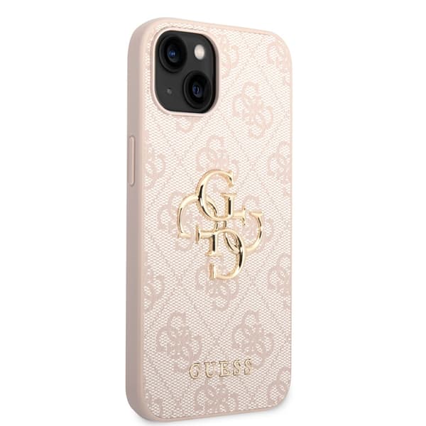 Guess iPhone 14 Plus Kuori Big Metal Logo Vaaleanpunainen