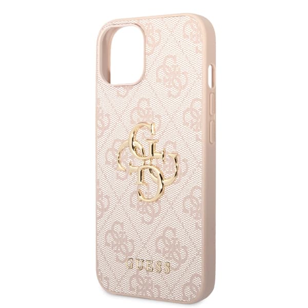 Guess iPhone 14 Plus Kuori Big Metal Logo Vaaleanpunainen