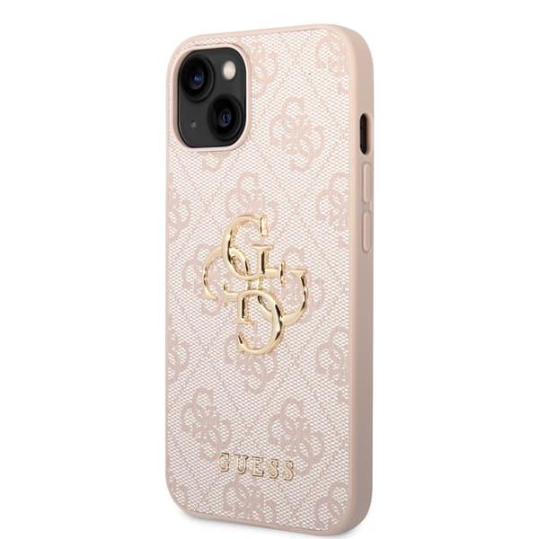Guess iPhone 14 Plus Kuori Big Metal Logo Vaaleanpunainen