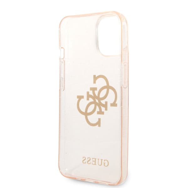 Guess iPhone 14 Plus Cover Full Glitter Guld