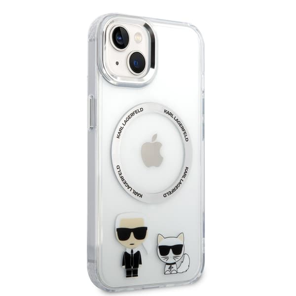 Karl Lagerfeld iPhone 14 Plus Kuori Karl & Choupette MagSafe Läpinäkyvä