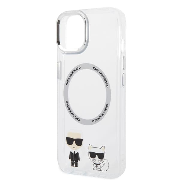 Karl Lagerfeld iPhone 14 Plus Kuori Karl & Choupette MagSafe Läpinäkyvä