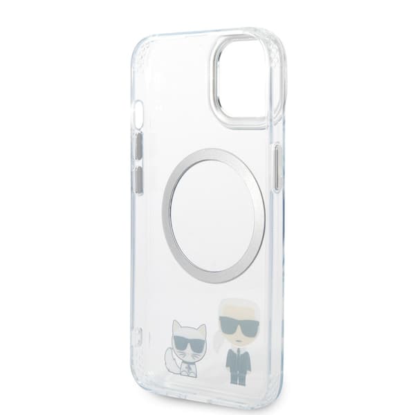 Karl Lagerfeld iPhone 14 Plus Kuori Karl & Choupette MagSafe Läpinäkyvä