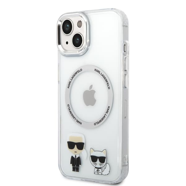 Karl Lagerfeld iPhone 14 Plus Kuori Karl & Choupette MagSafe Läpinäkyvä