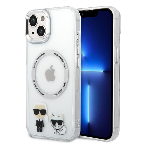 Karl Lagerfeld iPhone 14 Plus Kuori Karl & Choupette MagSafe Läpinäkyvä