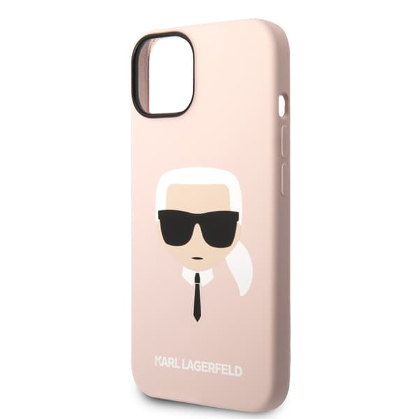 Karl Lagerfeld iPhone 14 Plus Kuori Liquid Silicone Karl MagSafe Vaaleanpunainen