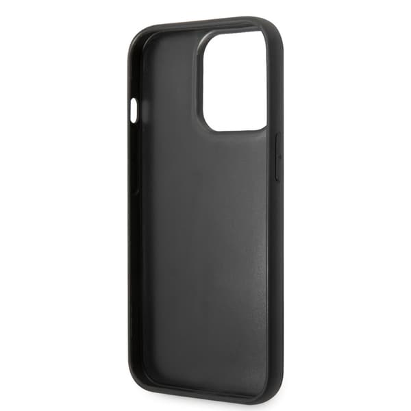 Karl Lagerfeld iPhone 14 Pro Cover Quilted Nylon Puffy Case Logo Plate Sort
