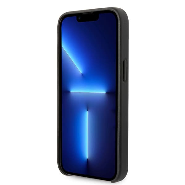 Karl Lagerfeld iPhone 14 Plus Kuori Logo Perforoitu Musta