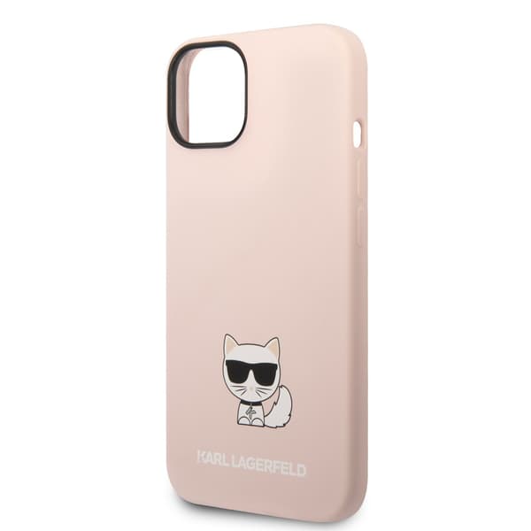 Karl Lagerfeld iPhone 14 Plus Skal Liquid Silicone Choupette Rosa