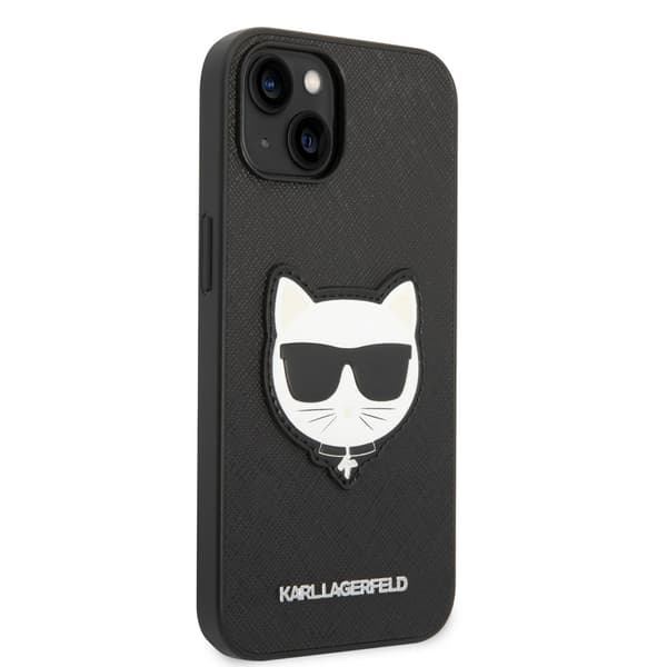 Karl Lagerfeld iPhone 14 Plus Skal Saffiano Choupette Svart