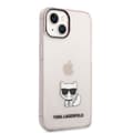 Pikkukuva 4 / 7: Karl Lagerfeld iPhone 14 Kuori Printed Choupette Läpinäkyvä Vaaleanpunainen