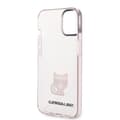 Pikkukuva 7 / 7: Karl Lagerfeld iPhone 14 Kuori Printed Choupette Läpinäkyvä Vaaleanpunainen