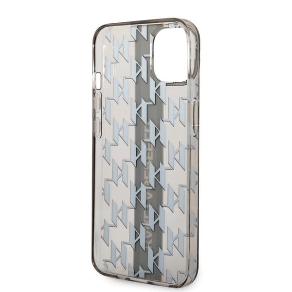 Karl Lagerfeld iPhone 14 Plus Kuori Monogram Vertical Stripe Musta