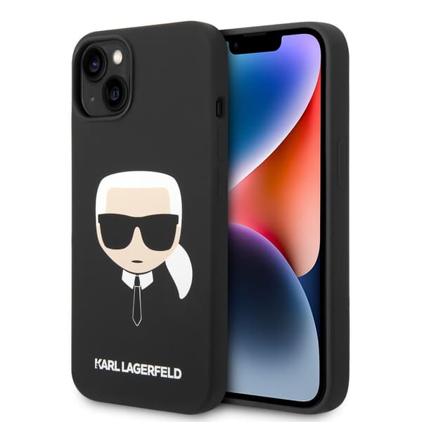 Karl Lagerfeld iPhone 14 Plus Cover Liquid Silicone Karl Sort