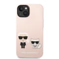 Pikkukuva 3 / 7: Karl Lagerfeld iPhone 14 Kuori Liquid Silicone Karl & Choupette Vaaleanpunainen