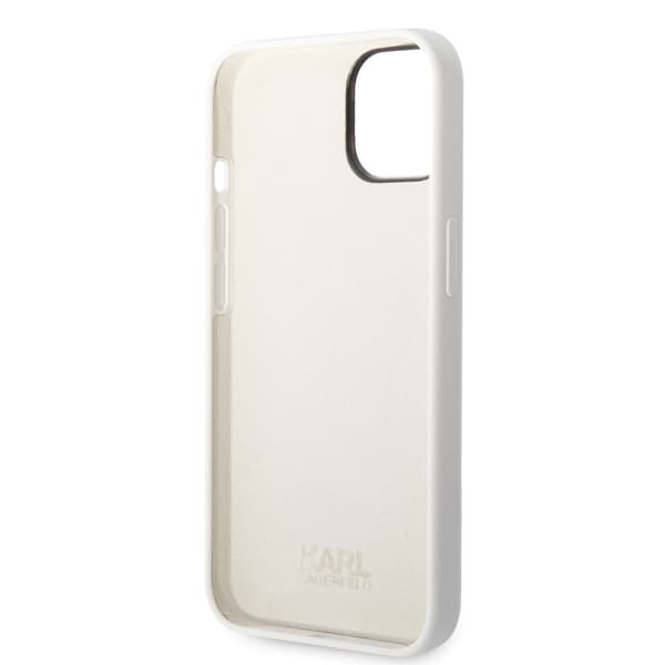 Karl Lagerfeld iPhone 14 Plus Skal Liquid Silicone Karl & Choupette Vit