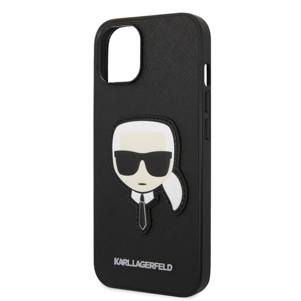 Karl Lagerfeld iPhone 14 Plus Skal Saffiano Karl Svart