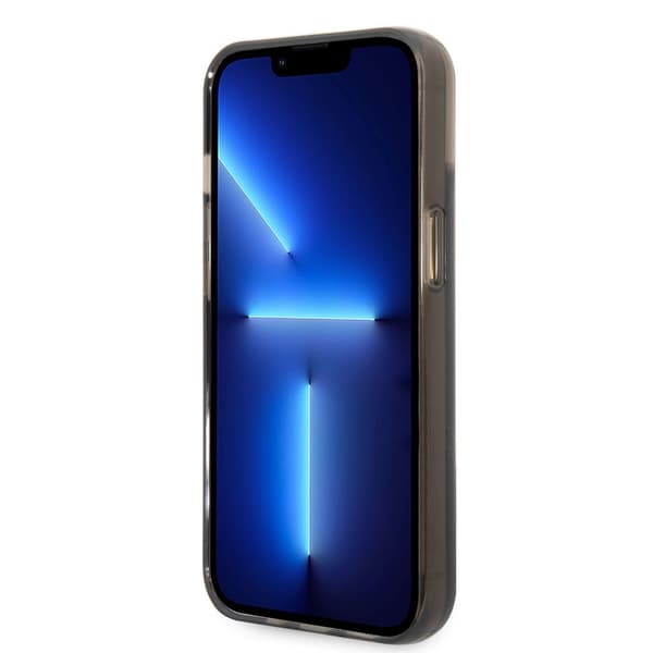 Karl Lagerfeld iPhone 14 Skal Liquid Glitter Translucent Svart