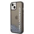 Miniatyrbild 2 av 7: Karl Lagerfeld iPhone 14 Skal Liquid Glitter Translucent Svart