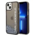 Miniatyrbild 1 av 7: Karl Lagerfeld iPhone 14 Skal Liquid Glitter Translucent Svart