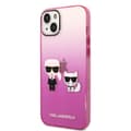 Pikkukuva 2 / 8: Karl Lagerfeld iPhone 14 Plus Kuori Karl & Choupette Gradient Vaaleanpunainen