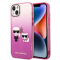 Pikkukuva 1 / 8: Karl Lagerfeld iPhone 14 Plus Kuori Karl & Choupette Gradient Vaaleanpunainen
