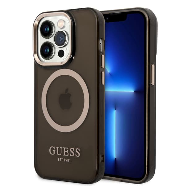 Guess iPhone 14 Pro Skal Translucent MagSafe Svart