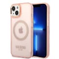 Pikkukuva 1 / 7: Guess iPhone 14 Plus Kuori Translucent MagSafe Vaaleanpunainen