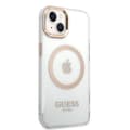 Pikkukuva 4 / 7: Guess iPhone 14 Plus Kuori Transparent MagSafe Kulta Läpinäkyvä