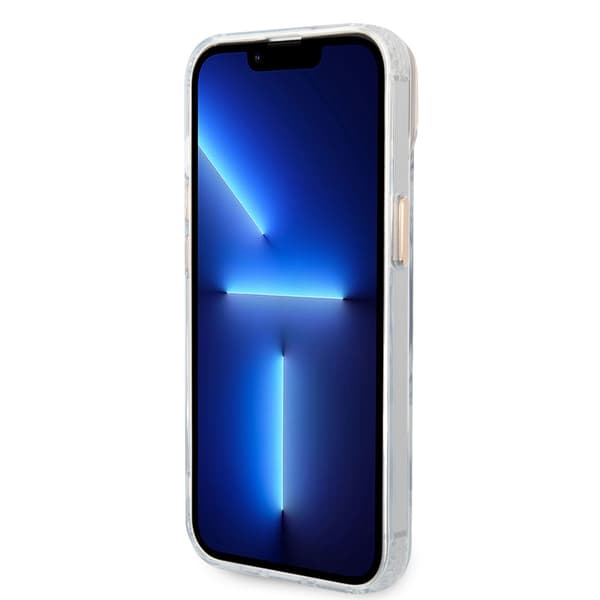 Guess iPhone 14 Plus Kuori Transparent MagSafe Kulta Läpinäkyvä