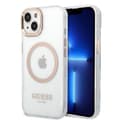 Pikkukuva 1 / 7: Guess iPhone 14 Plus Kuori Transparent MagSafe Kulta Läpinäkyvä