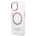 Miniatyrbillede 6 af 7: Guess iPhone 14 Cover Transparent MagSafe Lyserød Transparent