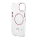 Miniatyrbillede 7 af 7: Guess iPhone 14 Cover Transparent MagSafe Lyserød Transparent