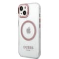 Miniatyrbillede 2 af 7: Guess iPhone 14 Cover Transparent MagSafe Lyserød Transparent