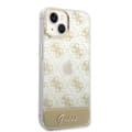 Miniatyrbild 4 av 7: Guess iPhone 14 Plus Skal Bottom Stripe Script Logo Guld