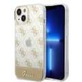 Miniatyrbild 1 av 7: Guess iPhone 14 Plus Skal Bottom Stripe Script Logo Guld